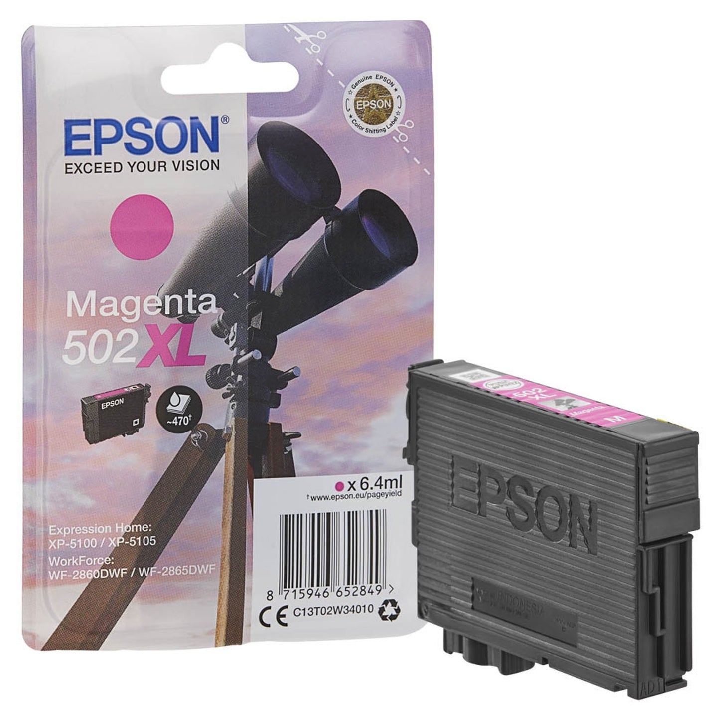 EPSON 502XL/T02W34 magenta Druckerpatrone | C13T02W34010