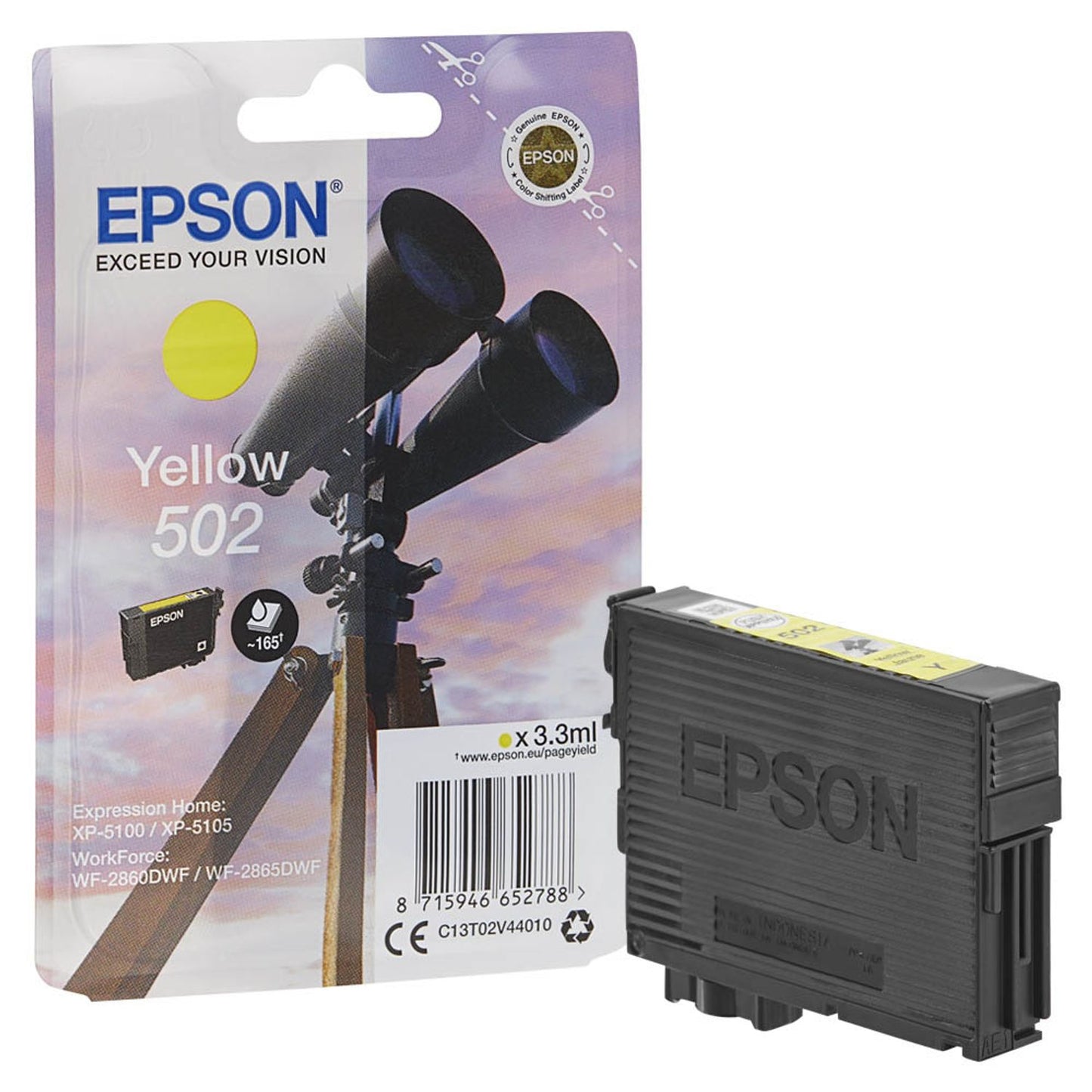 EPSON 502/T02V44 gelb Druckerpatrone | C13T02V44010