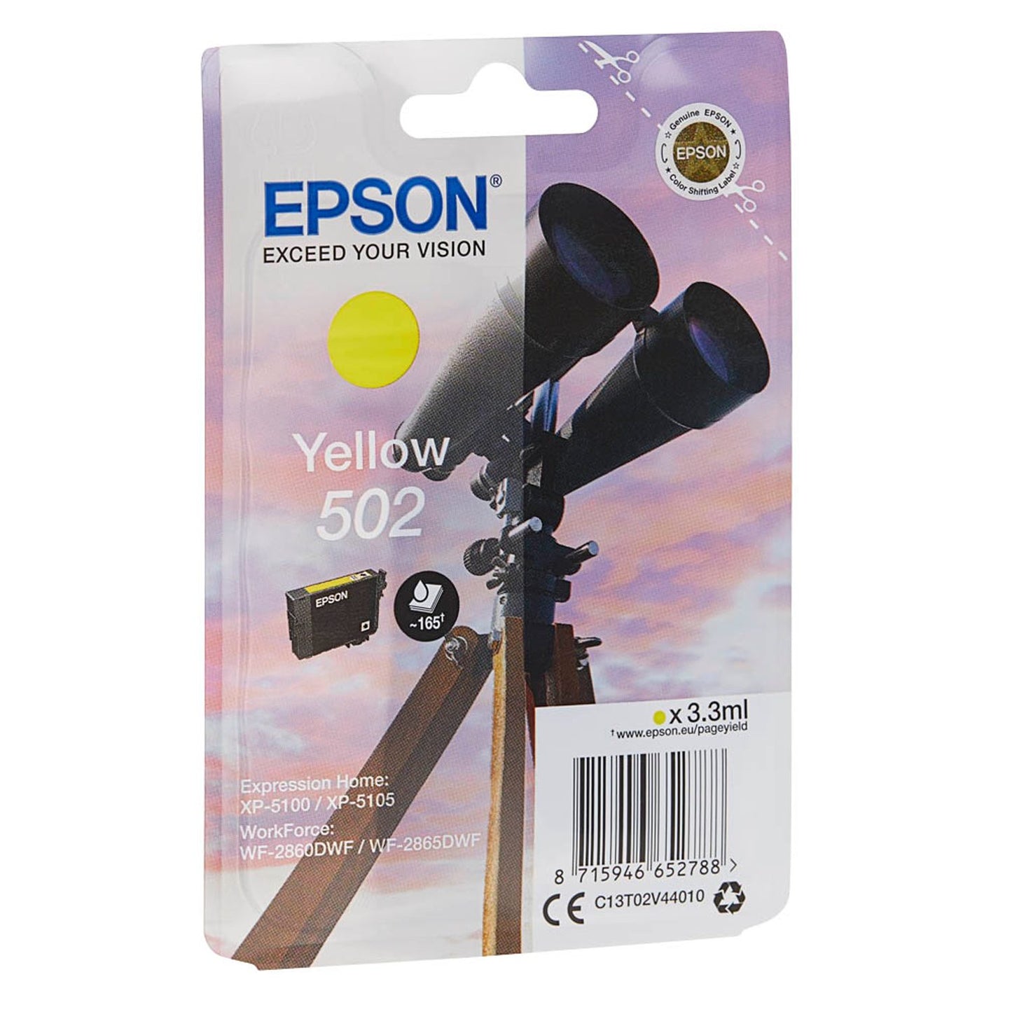 EPSON 502/T02V44 gelb Druckerpatrone | C13T02V44010