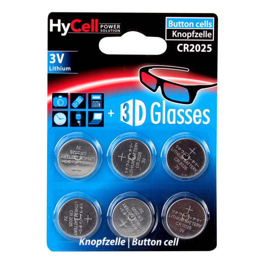 HyCell Knopfzellen CR2025 3,0 V | 1516-0027 | 1 Pack = 6 St.