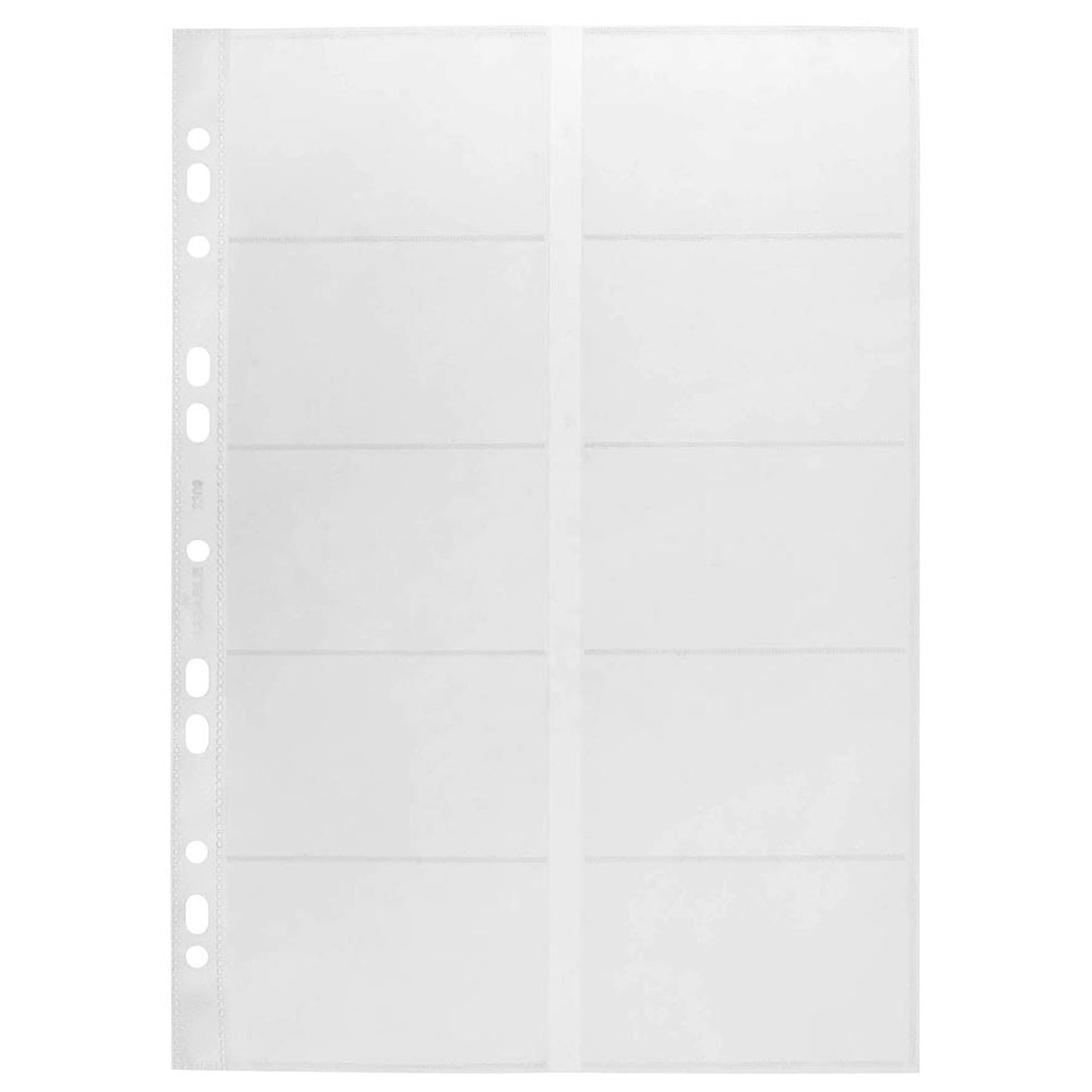 DURABLE Visitenkartenhüllen DIN A4 transparent glatt 0,10 mm | 238919 | 1 Pack = 10 St.