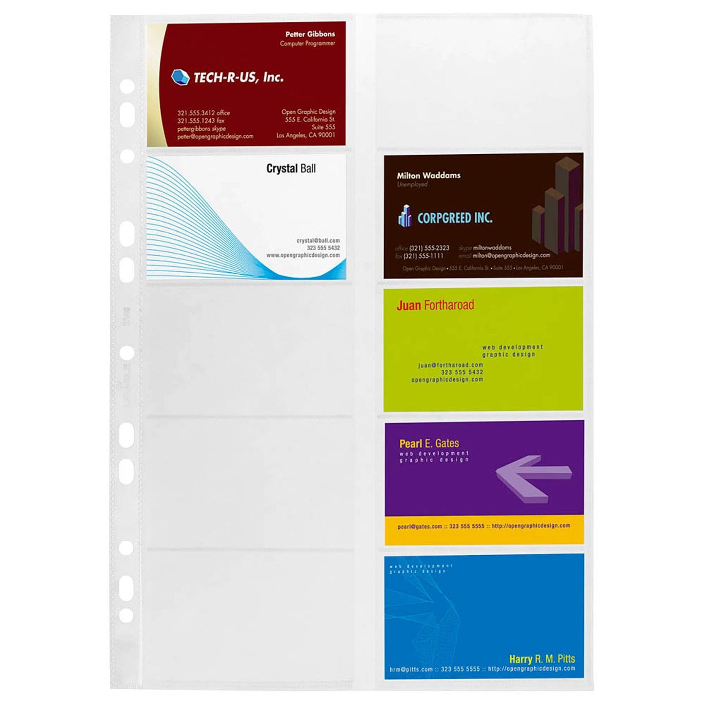 DURABLE Visitenkartenhüllen DIN A4 transparent glatt 0,10 mm | 238919 | 1 Pack = 10 St.