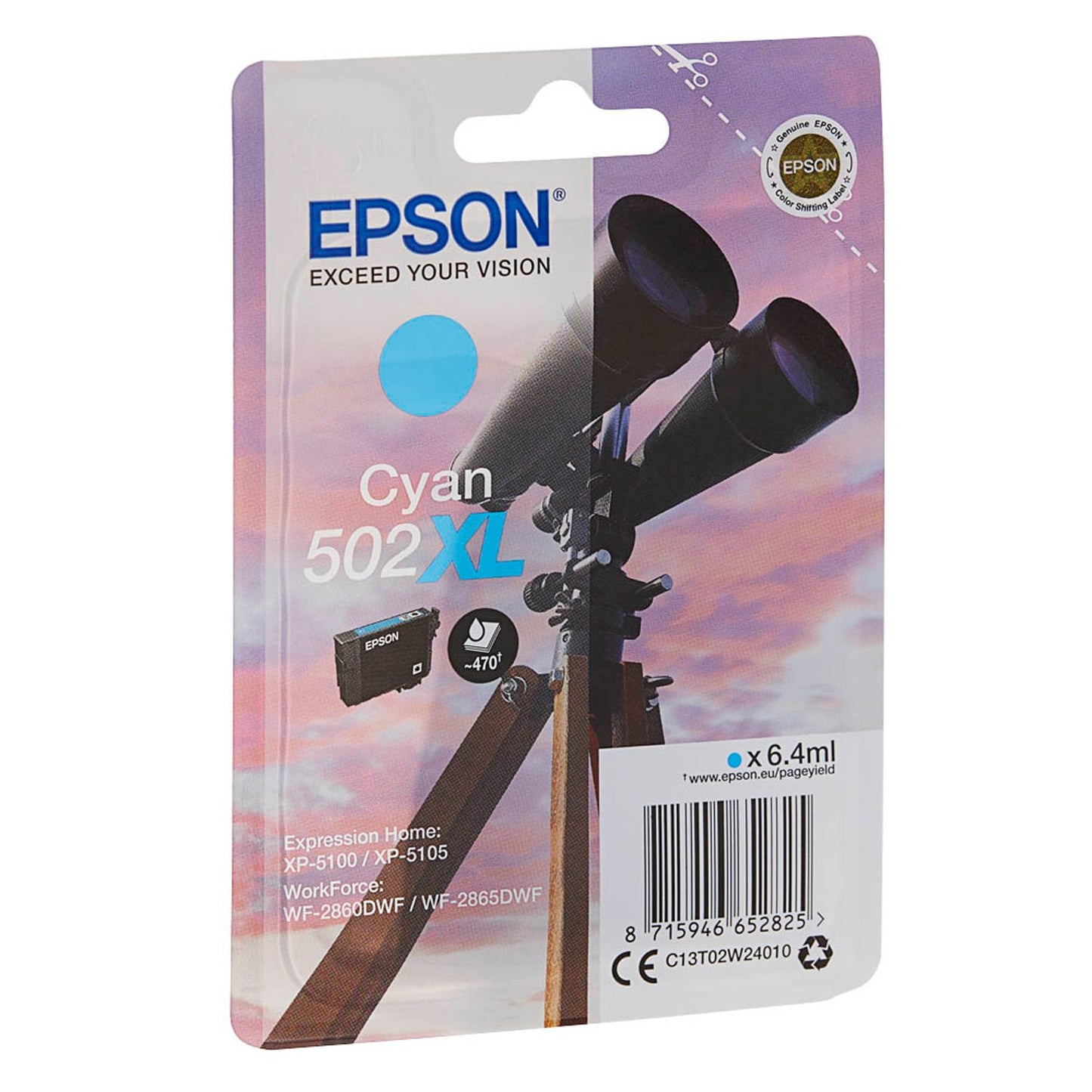 EPSON 502XL/T02W24 cyan Druckerpatrone | C13T02W24010