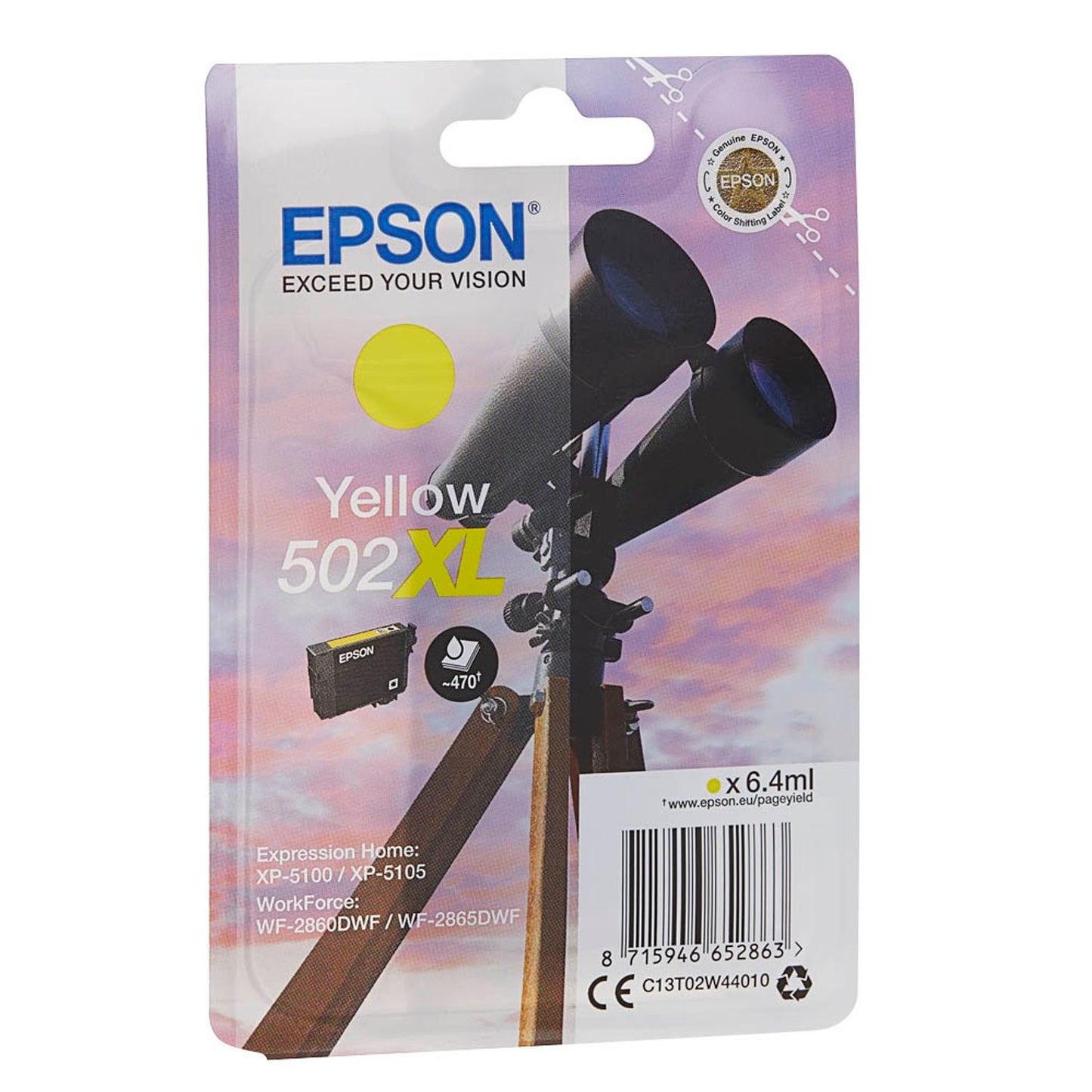 EPSON 502XL/T02W44 gelb Druckerpatrone | C13T02W44010