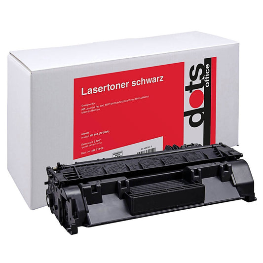 dots schwarz Toner kompatibel zu HP 80A (CF280A) | 1235,8000-DOTS