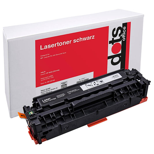 dots schwarz Toner kompatibel zu HP 305A (CE410A) | 1233,0000-DOTS