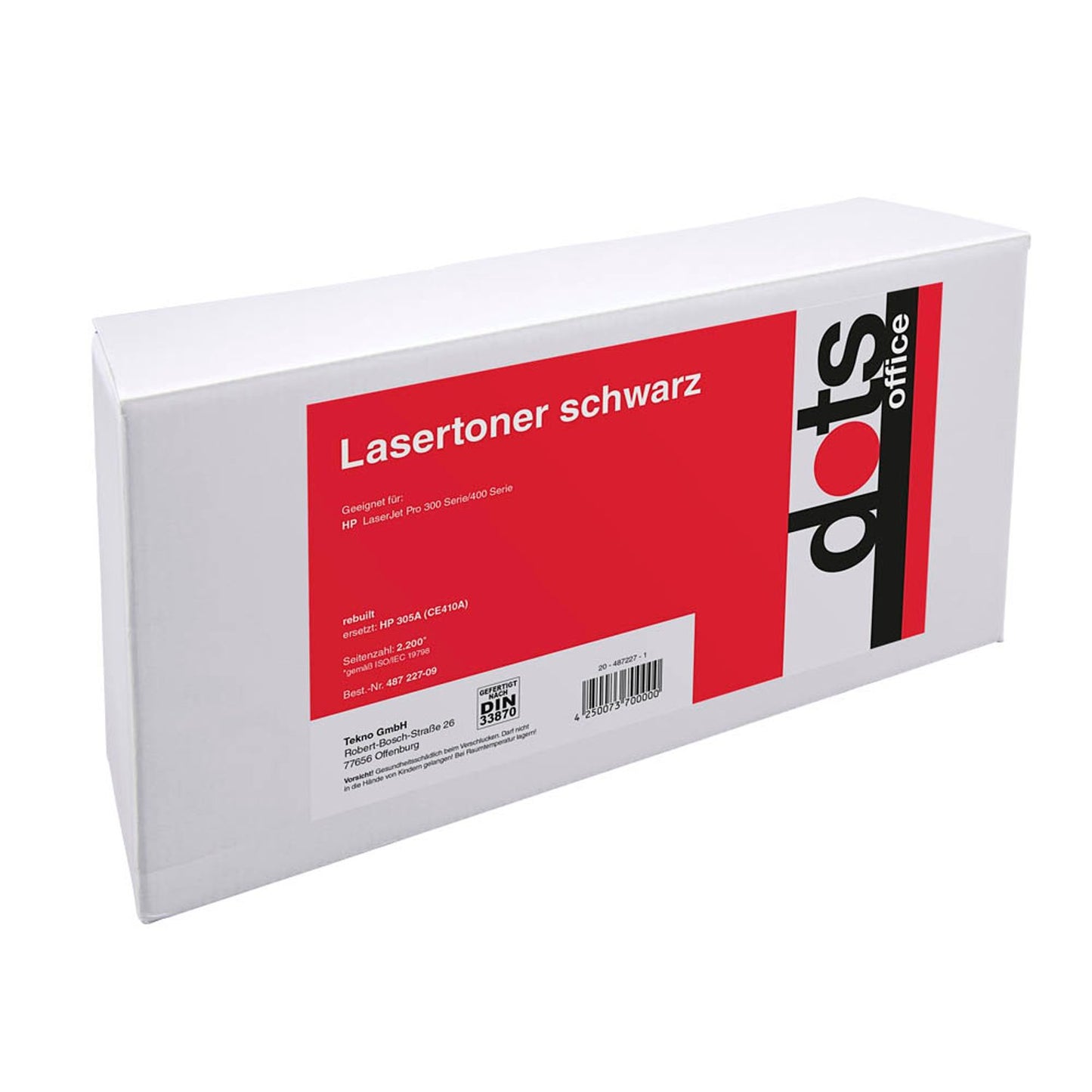 dots schwarz Toner kompatibel zu HP 305A (CE410A) | 1233,0000-DOTS