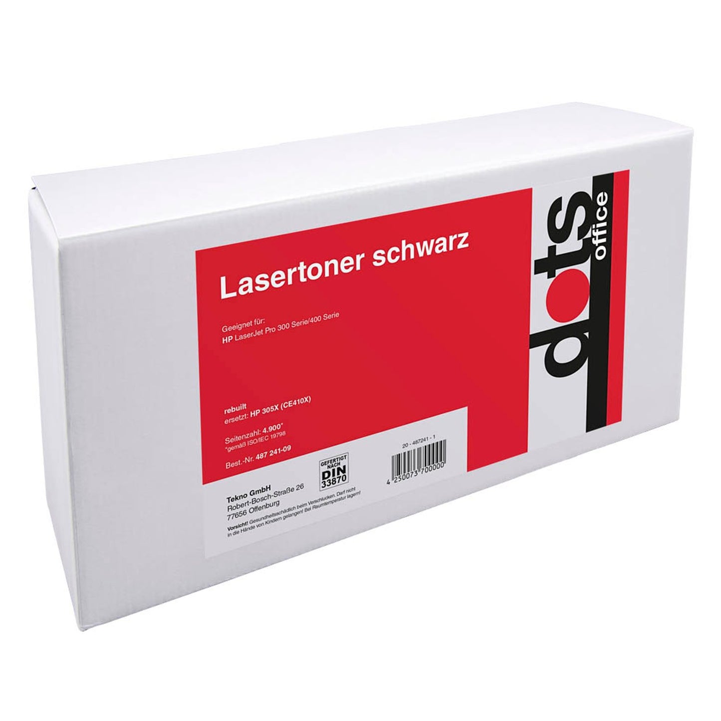 dots schwarz Toner kompatibel zu HP 305X (CE410X) | 1233,HC00-DOTS