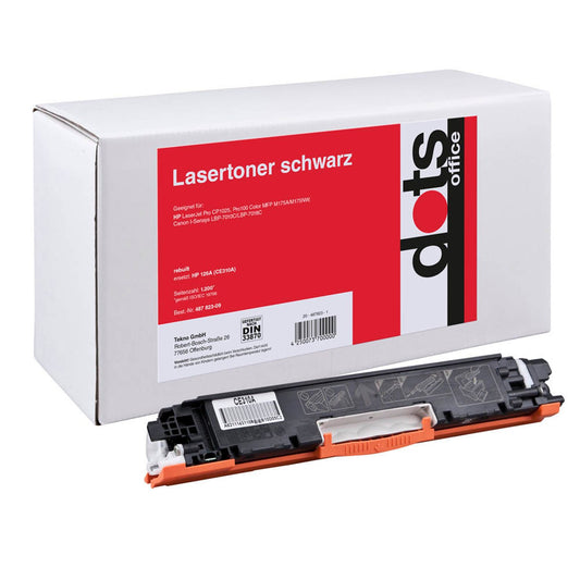 dots schwarz Toner kompatibel zu HP 126A (CE310A) | 1226,0000-DOTS