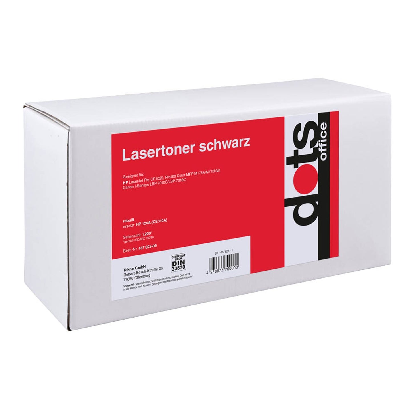 dots schwarz Toner kompatibel zu HP 126A (CE310A) | 1226,0000-DOTS