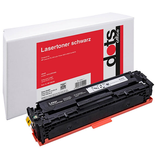 dots schwarz Toner kompatibel zu HP 131X; Canon 731H(CF210X; 6273B002) | 1236,3000-DOTS