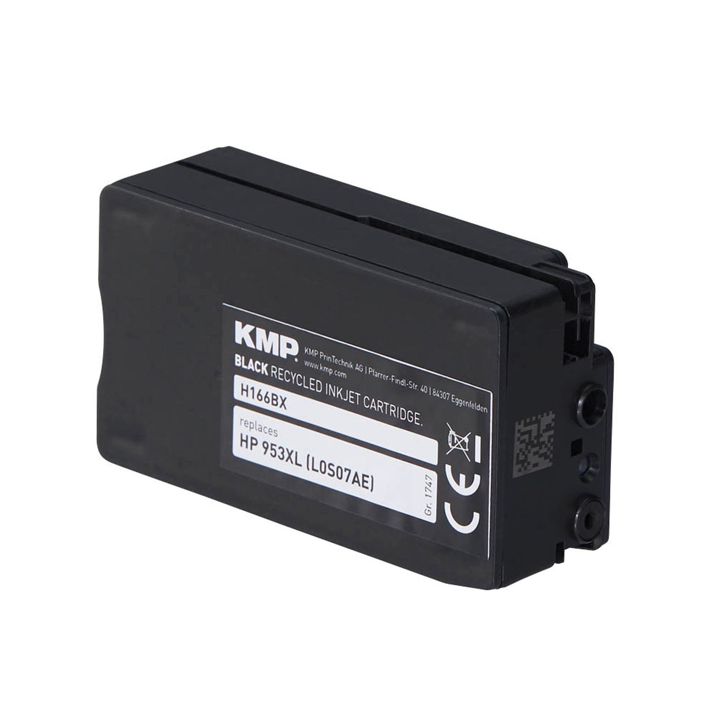 KMP H166BX schwarz Druckerpatrone kompatibel zu HP 953XL (L0S70AE) | 1747,4001