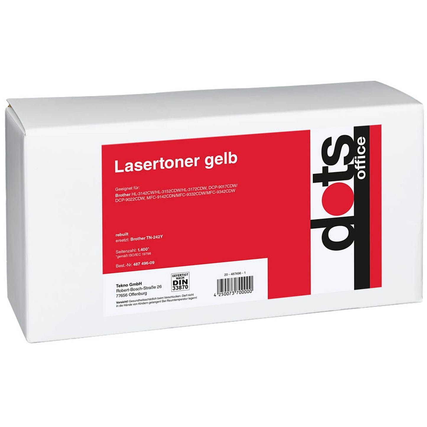 dots gelb Toner kompatibel zu brother TN-242Y | 1248,0009-DOTS