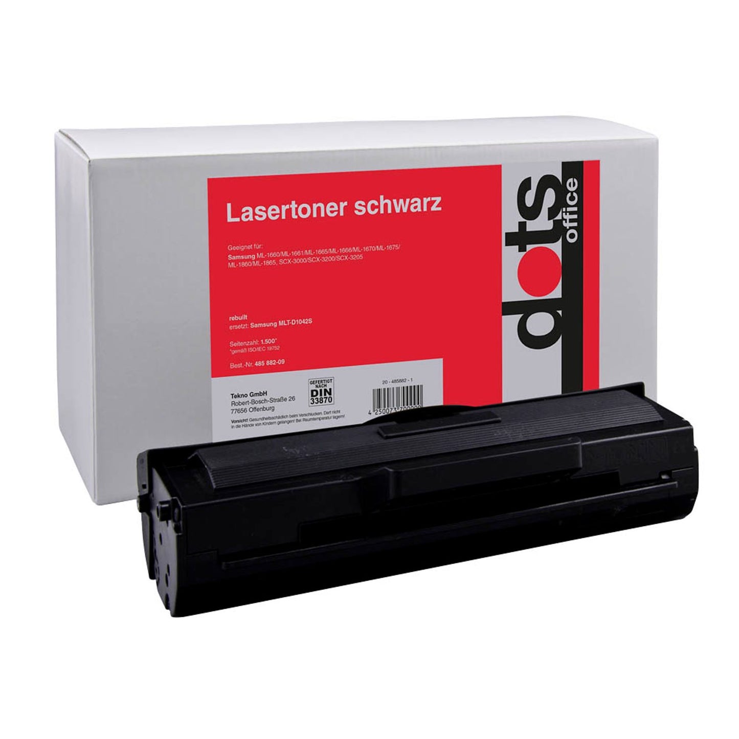 dots schwarz Toner kompatibel zu SAMSUNG MLT-D1042s (SU737A) | 3503,0000-DOTS