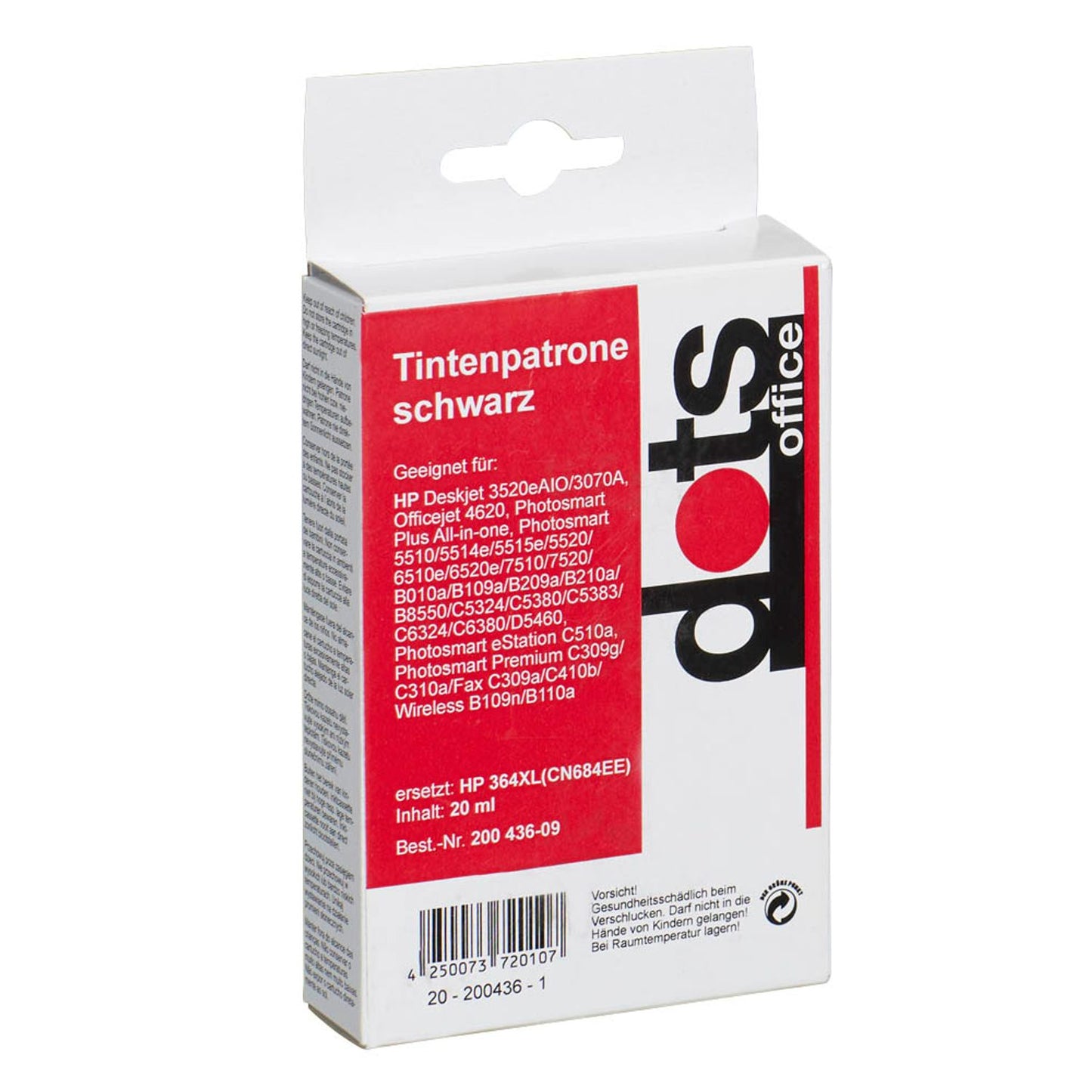 dots schwarz Druckerpatrone kompatibel zu HP 364XL (CN684EE) | 1712,0001-DOTS