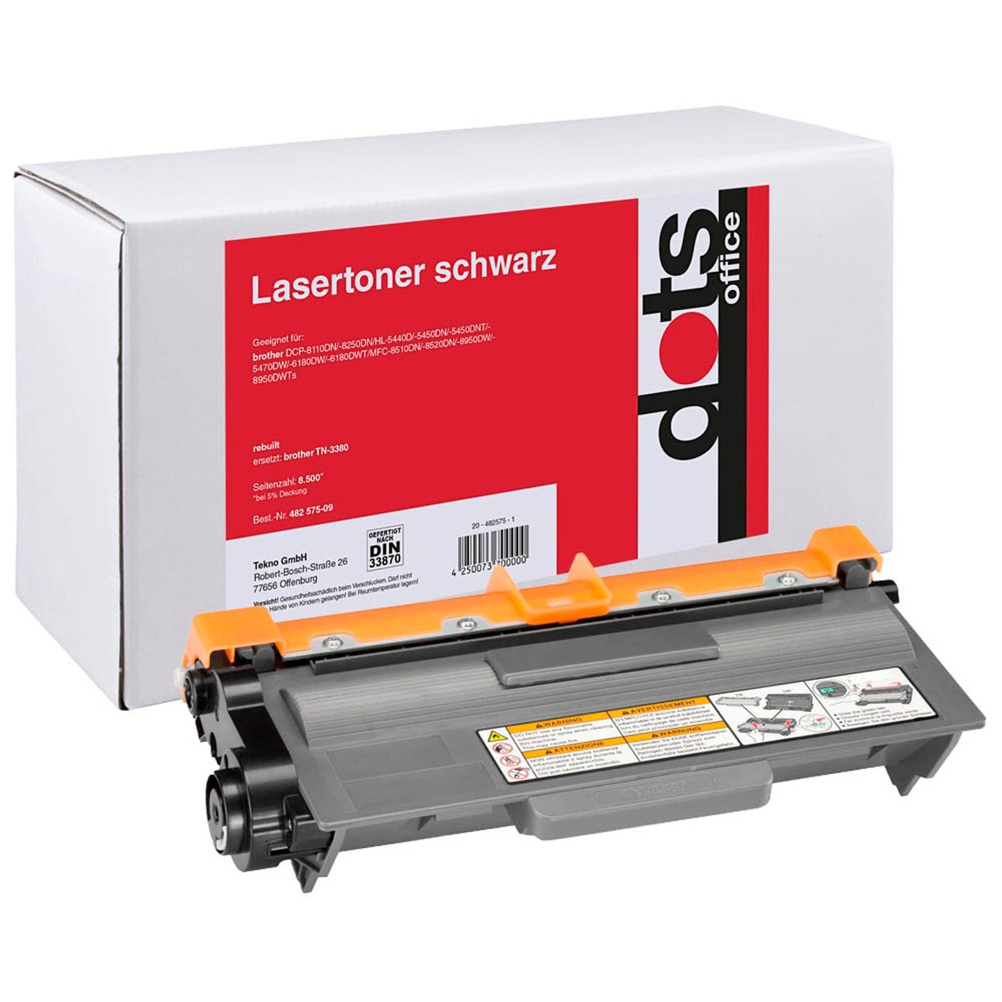 dots schwarz Toner kompatibel zu brother TN-3380 | 1258,3000-DOTS