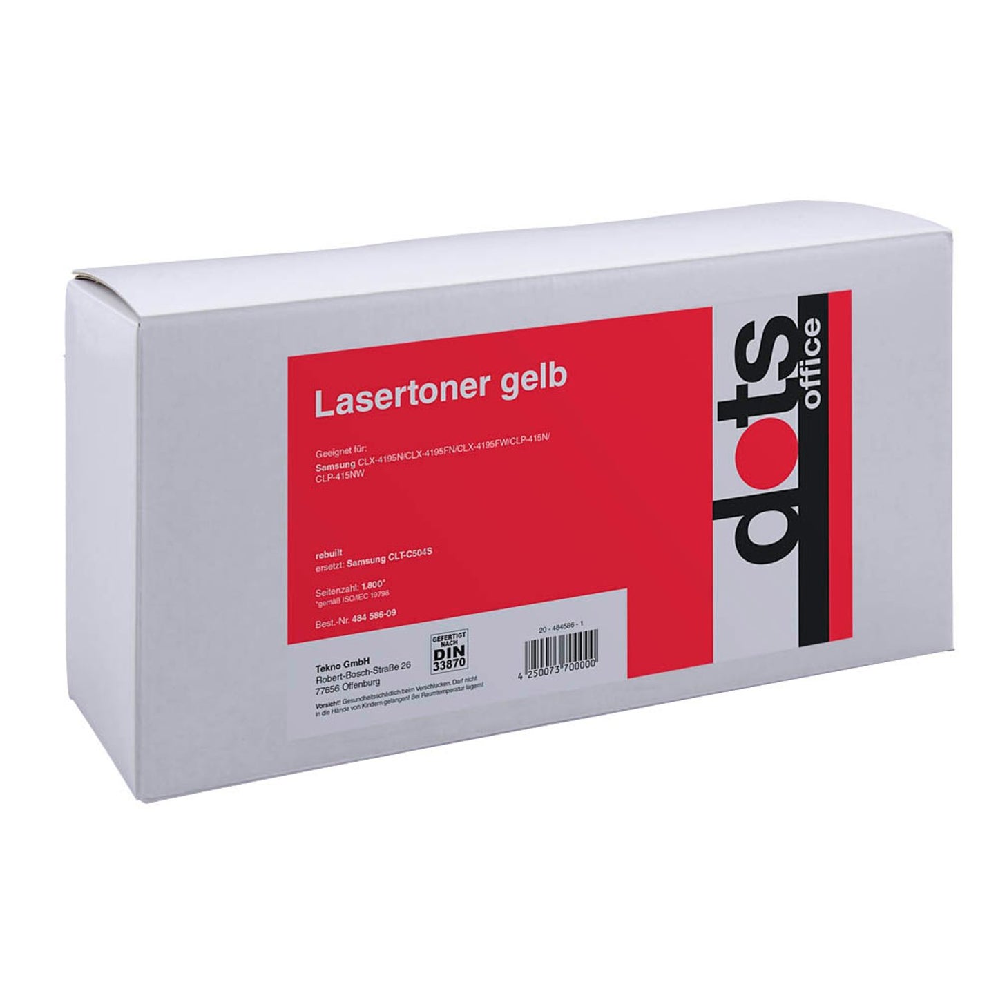 dots gelb Toner kompatibel zu SAMSUNG CLT-Y504s (SU502A) | 3511,0009-DOTS