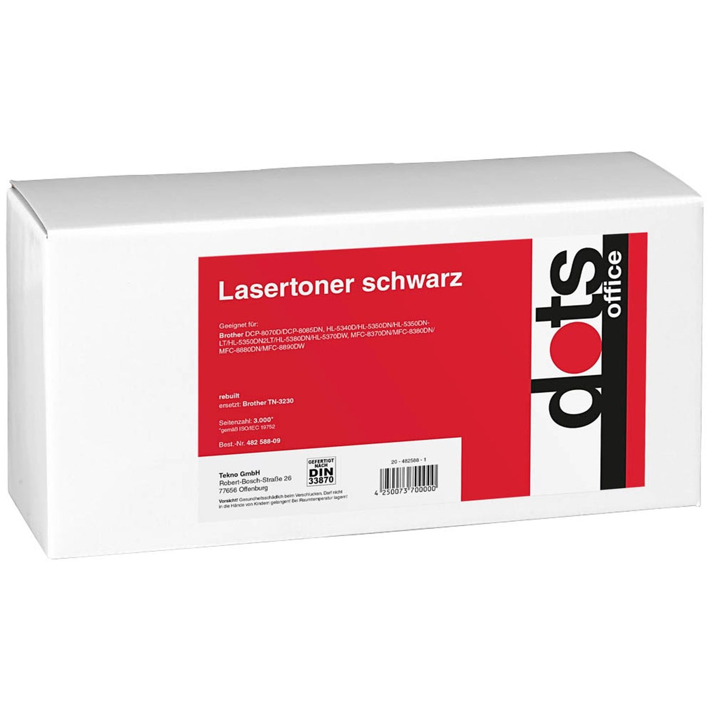dots schwarz Toner kompatibel zu brother TN-3230 | 1255,0000-DOTS