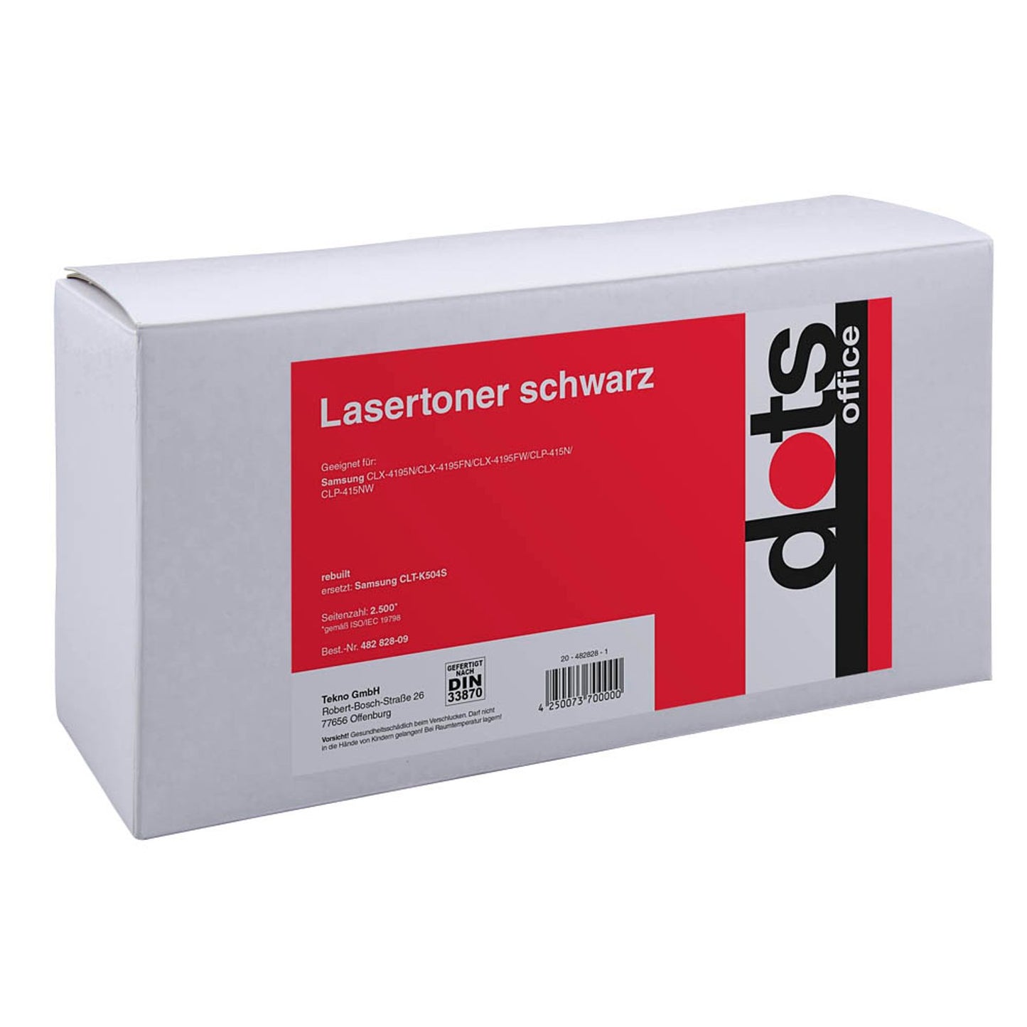 dots schwarz Toner kompatibel zu SAMSUNG CLT-K504s (SU158A) | 3511,0000-DOTS