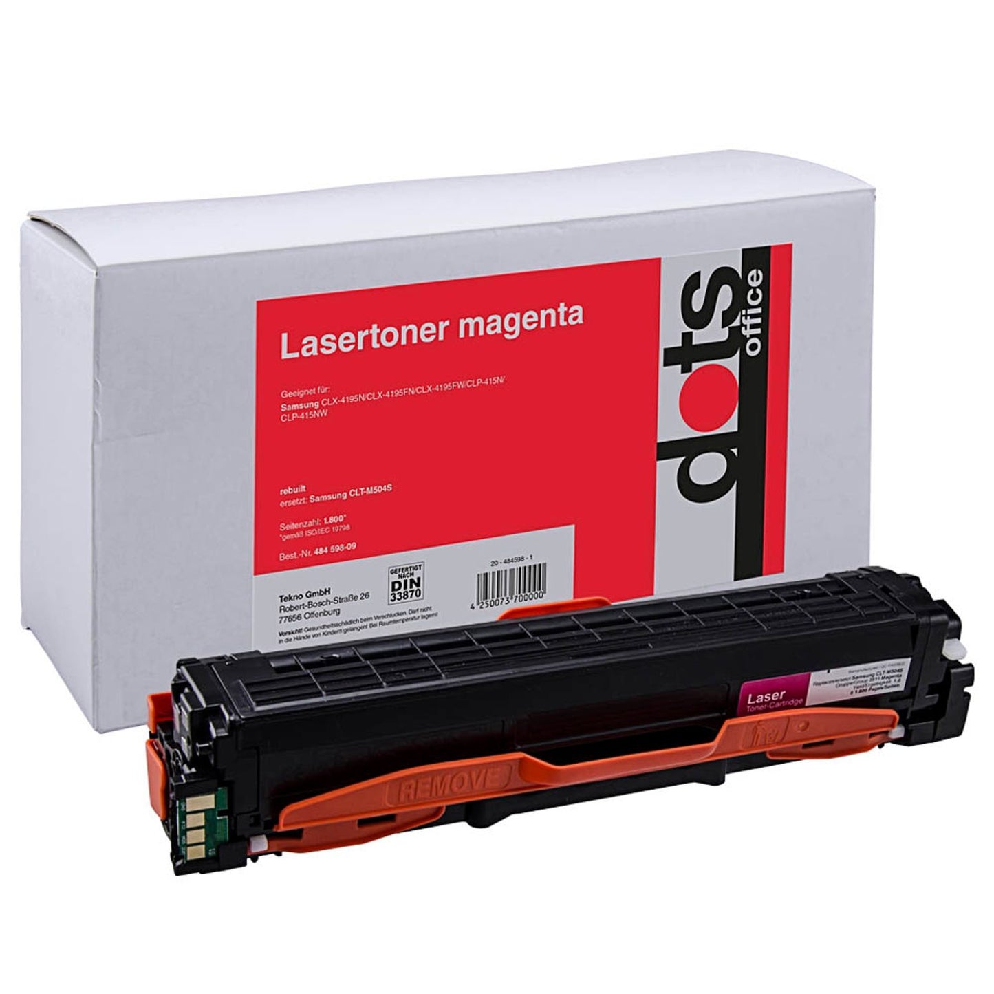 dots magenta Toner kompatibel zu SAMSUNG CLT-M504s (SU292A) | 3511,0006-DOTS