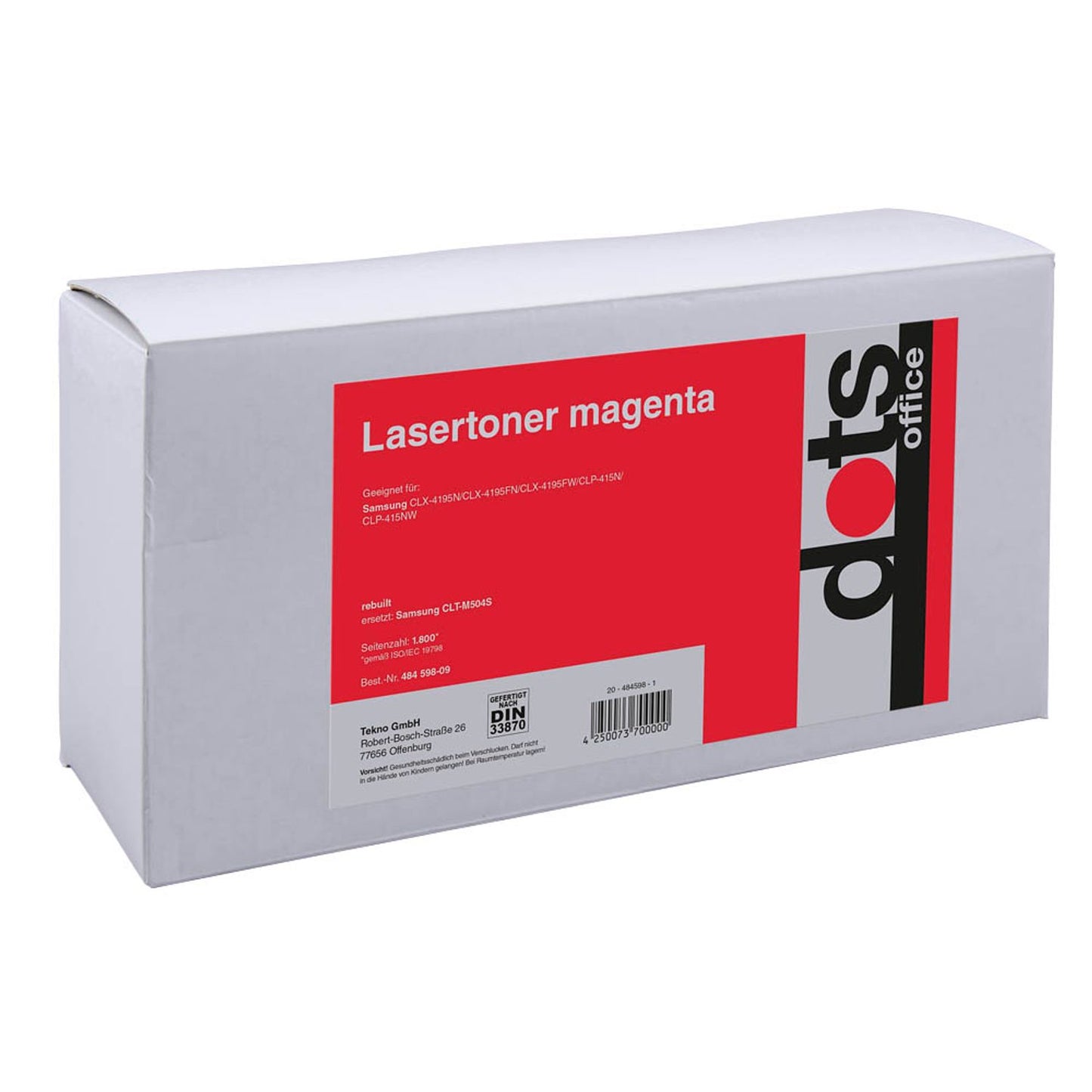 dots magenta Toner kompatibel zu SAMSUNG CLT-M504s (SU292A) | 3511,0006-DOTS