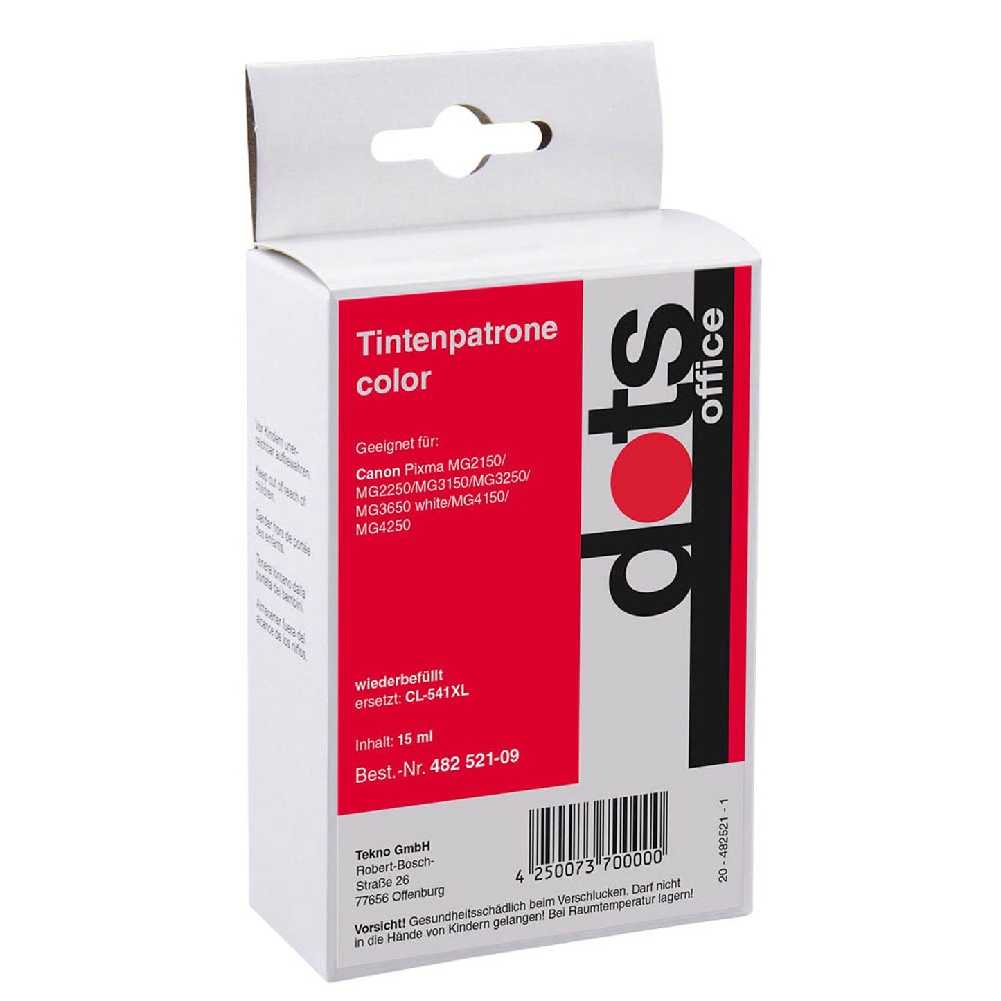 dots color Druckerpatrone kompatibel zu Canon Cl-541XL | 1517,4030-DOTS