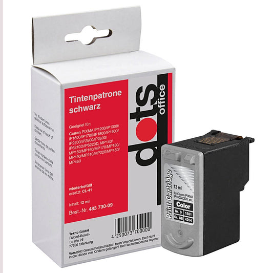 dots color Druckerpatrone kompatibel zu Canon CL-41 | 1501,4030-DOTS