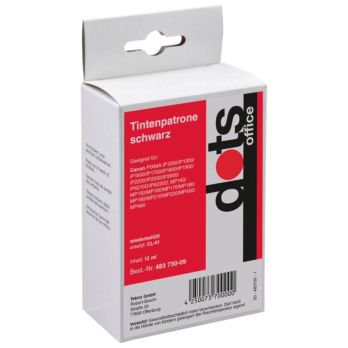dots color Druckerpatrone kompatibel zu Canon CL-41 | 1501,4030-DOTS