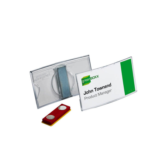 DURABLE Konvex Namensschilder mit Magnet 7,5 x 4,0 cm | 812319 | 1 Pack = 25 St.