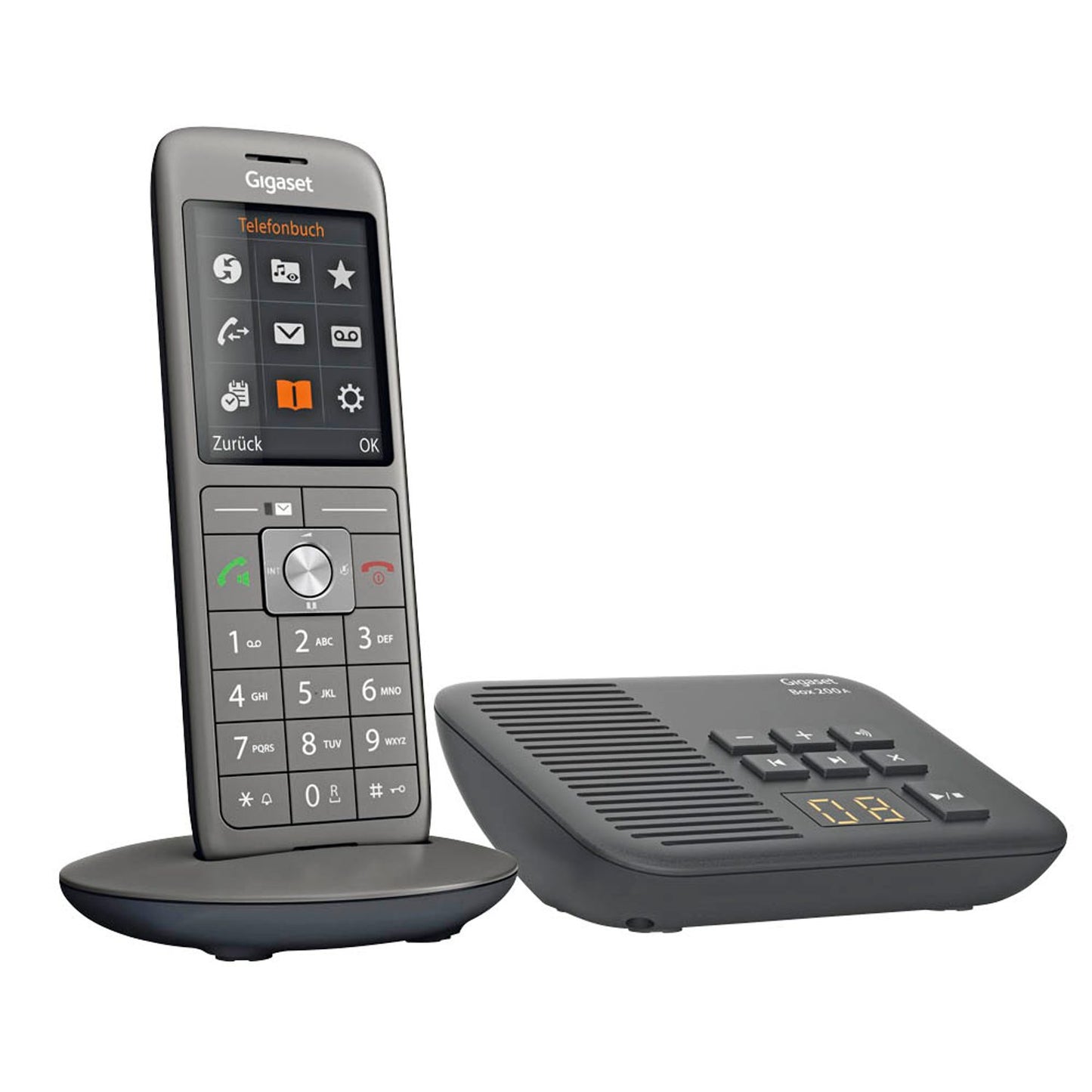 Gigaset CL660A Schnurloses Telefon mit Anrufbeantworter anthrazit schwarz | S30852-H2824-B111