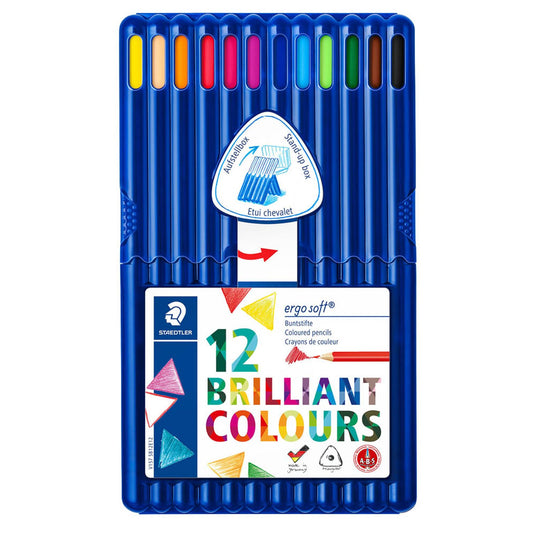 STAEDTLER ergosoft® Buntstifte farbsortiert | 157 SB12 | 1 Pack = 12 St.