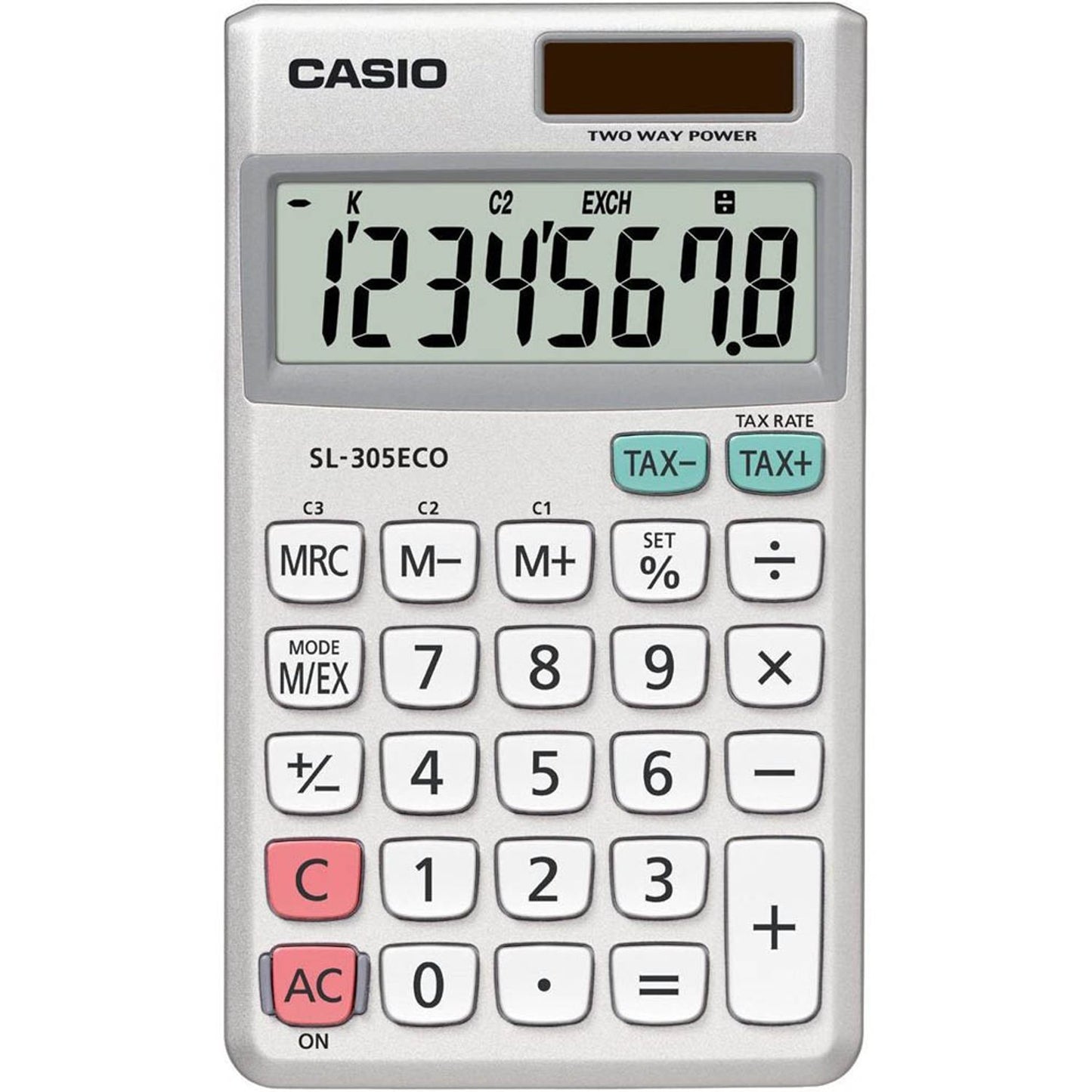 CASIO Taschenrechner silber | SL-305ECO