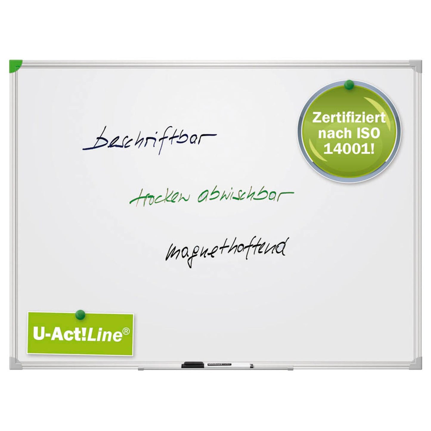 FRANKEN Whiteboard U-Act!Line® 90,0 x 60,0 cm weiß emaillierter Stahl | SC926090