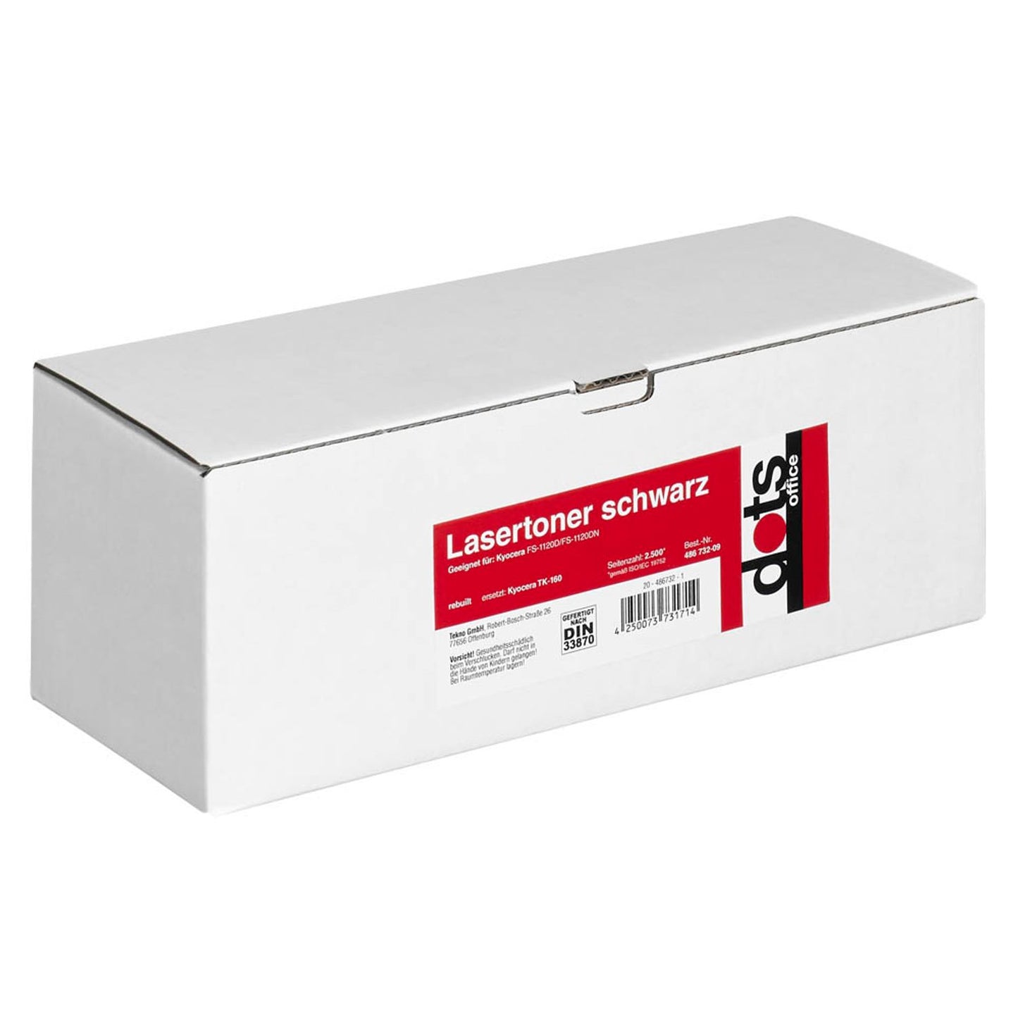 dots schwarz Toner kompatibel zu Kyocera TK-160 | 2887,0000-DOTS