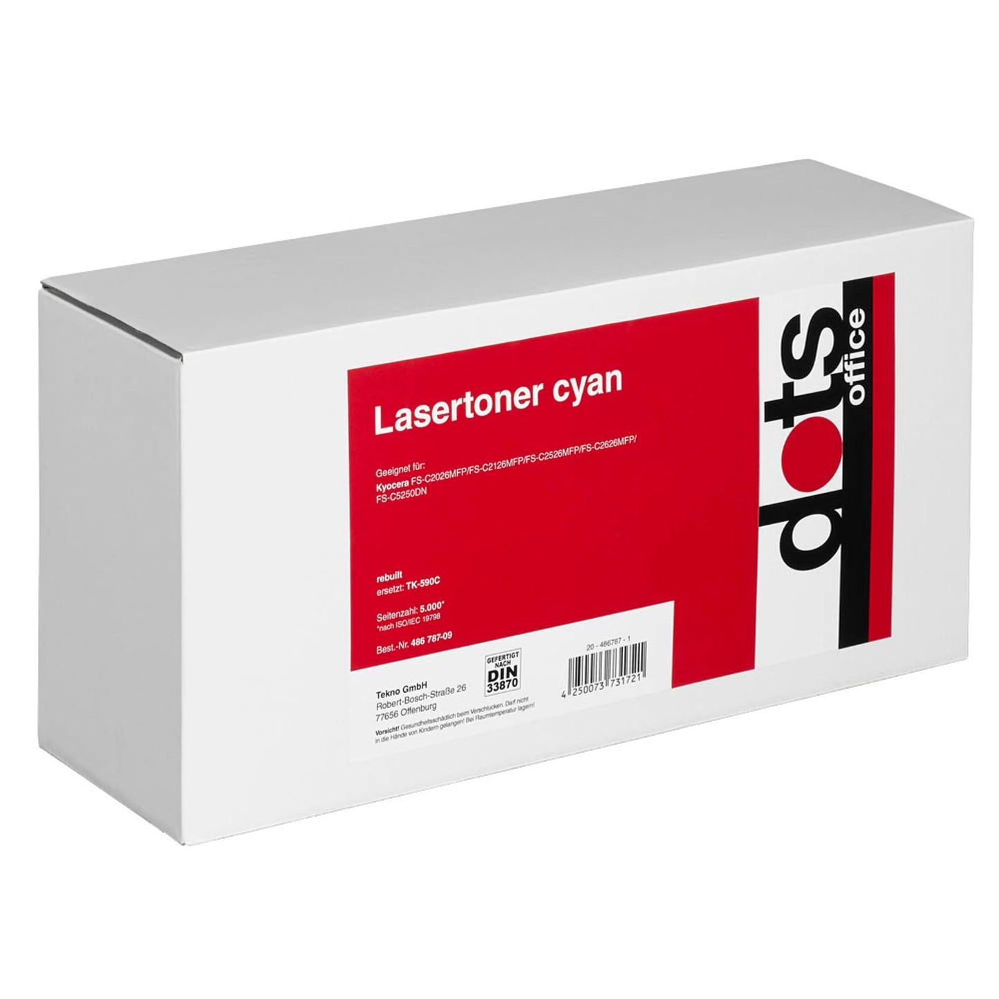 dots cyan Toner kompatibel zu Kyocera TK-590C | 2893,0003-DOTS