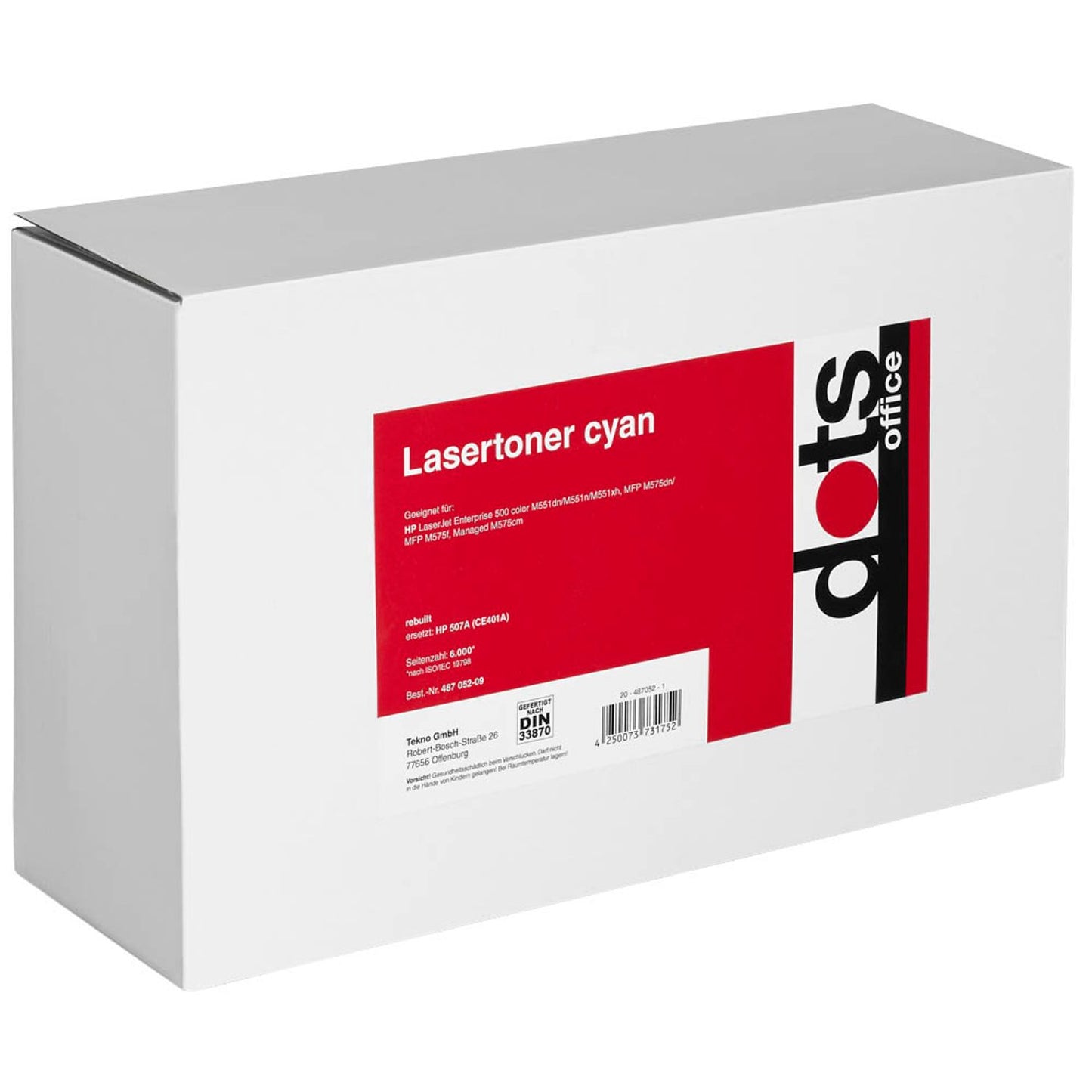 dots cyan Toner kompatibel zu HP 507A (CE401A) | 1232,0003-DOTS