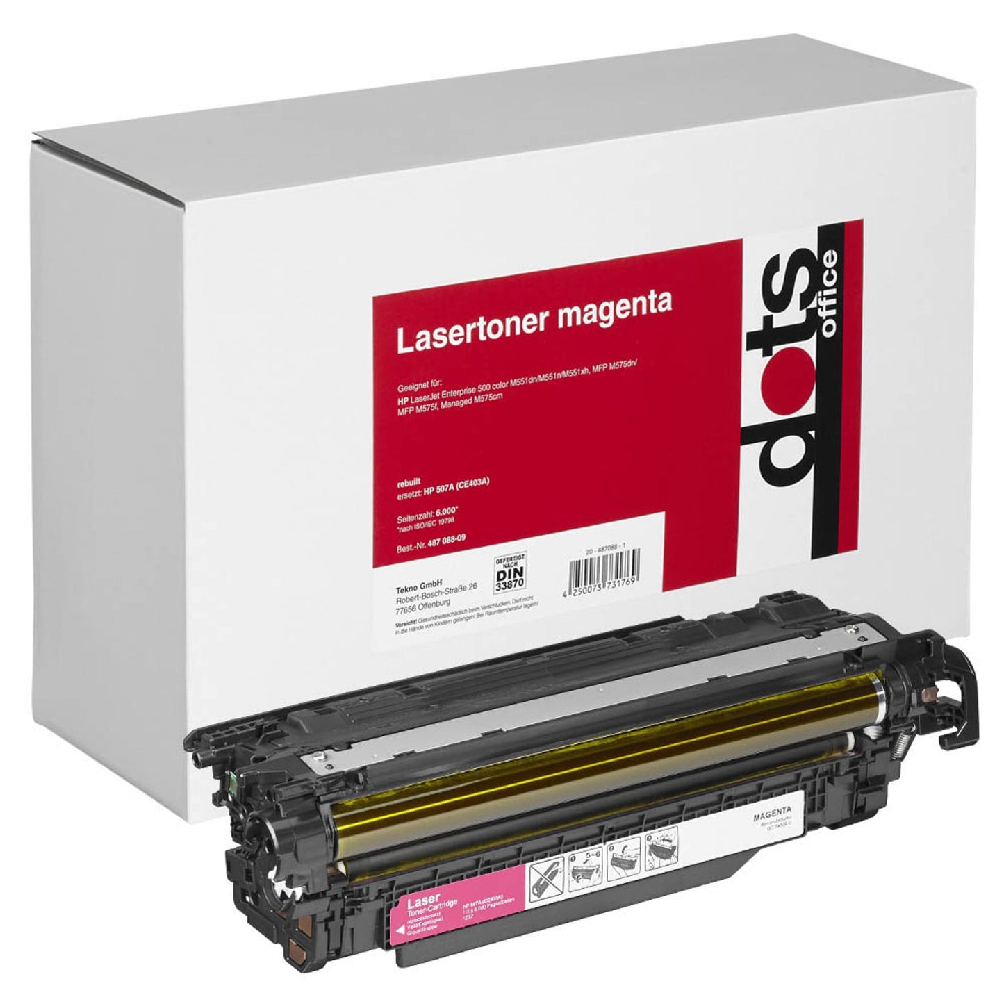 dots magenta Toner kompatibel zu HP 507A (CE403A) | 1232,0006-DOTS