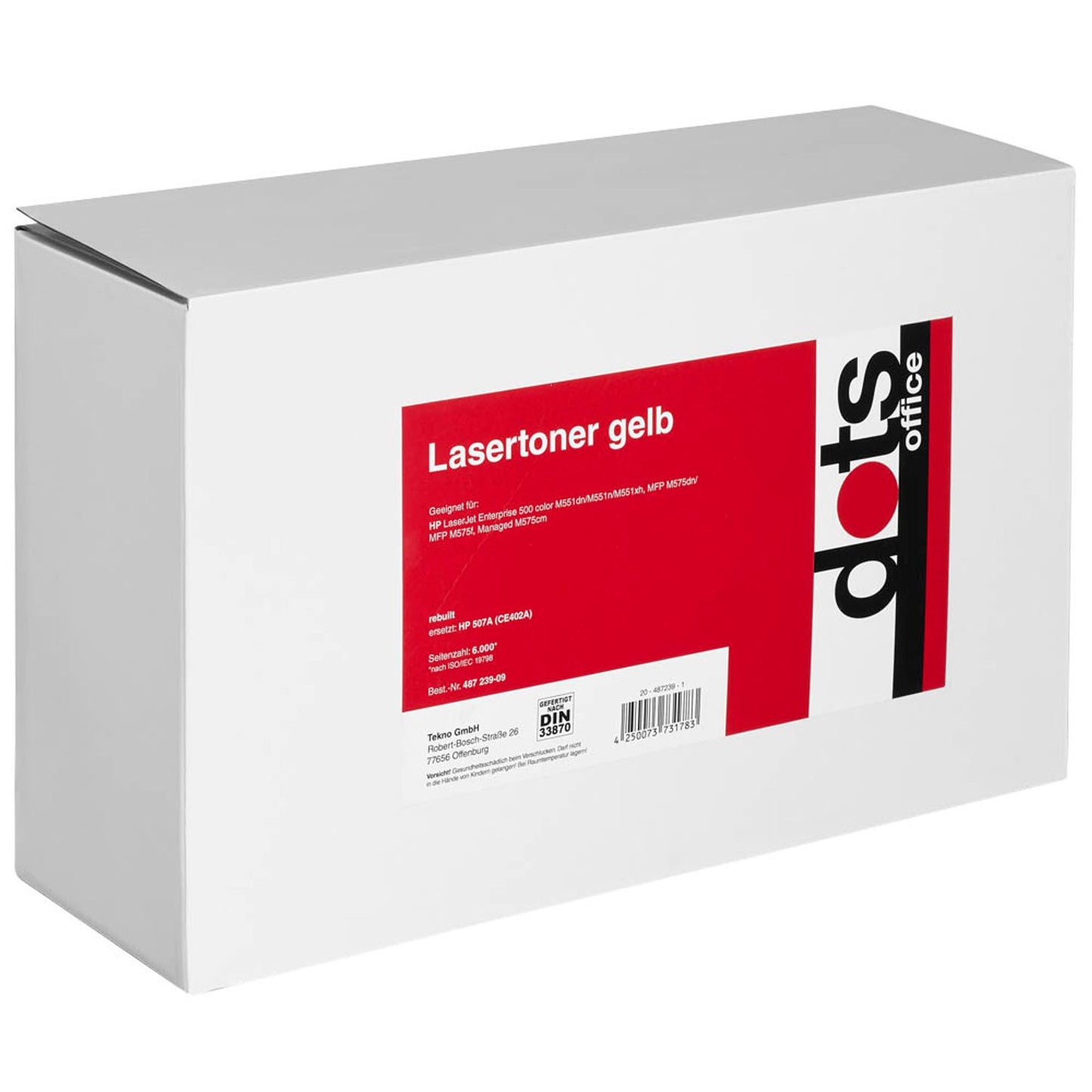 dots gelb Toner kompatibel zu HP 507A (CE402A) | 1232,0009-DOTS