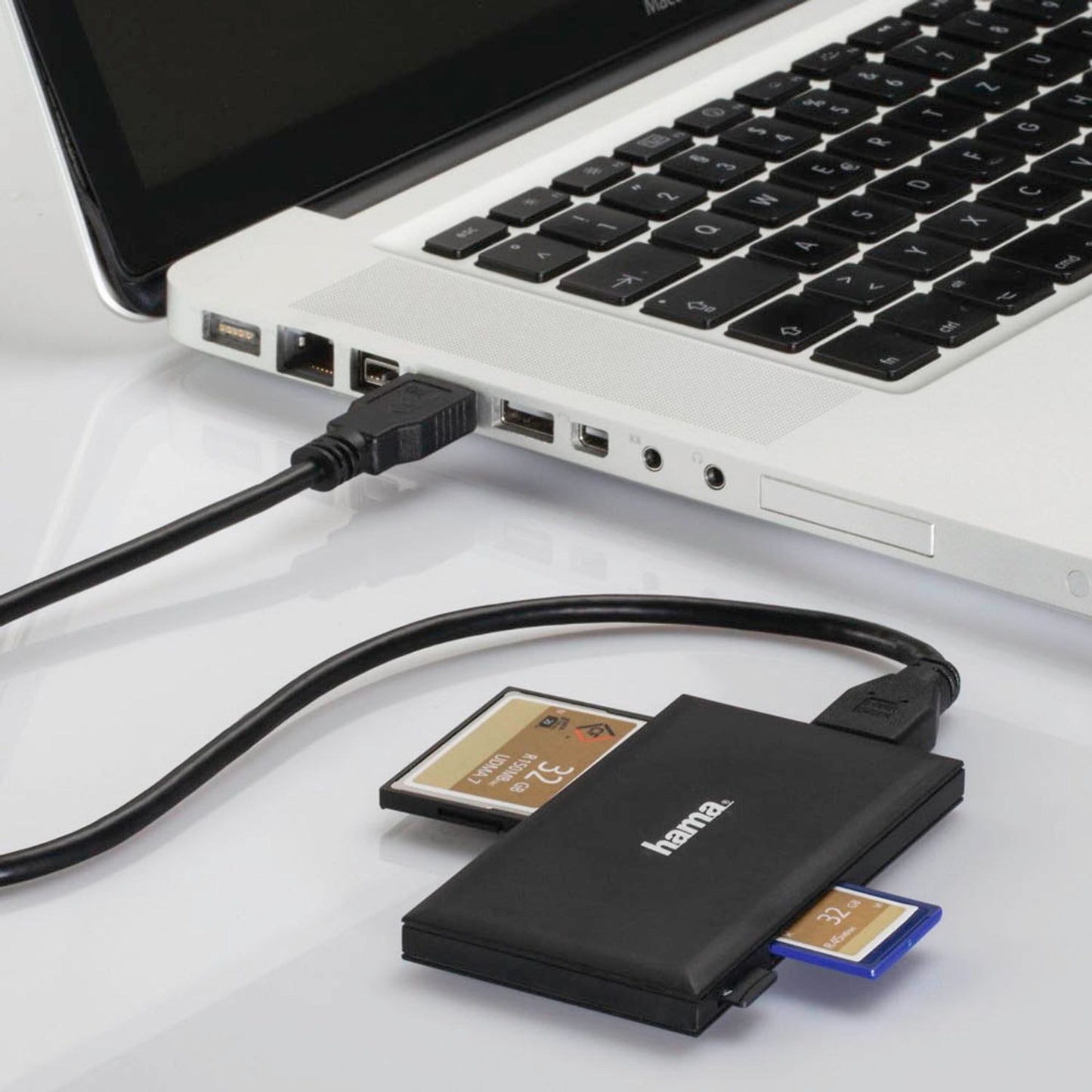 hama Multi-microSD, SD, Memory Stick, Compact Flash-Kartenleser schwarz | 181018
