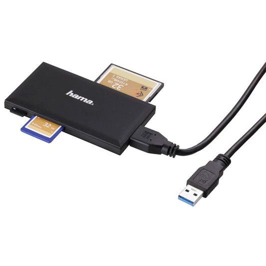 hama Multi-microSD, SD, Memory Stick, Compact Flash-Kartenleser schwarz | 181018