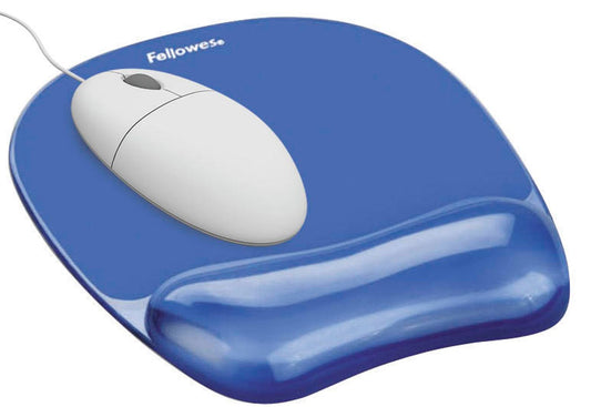 Fellowes Mousepad/Tastatur-Handballenauflage Crystals Gel blau