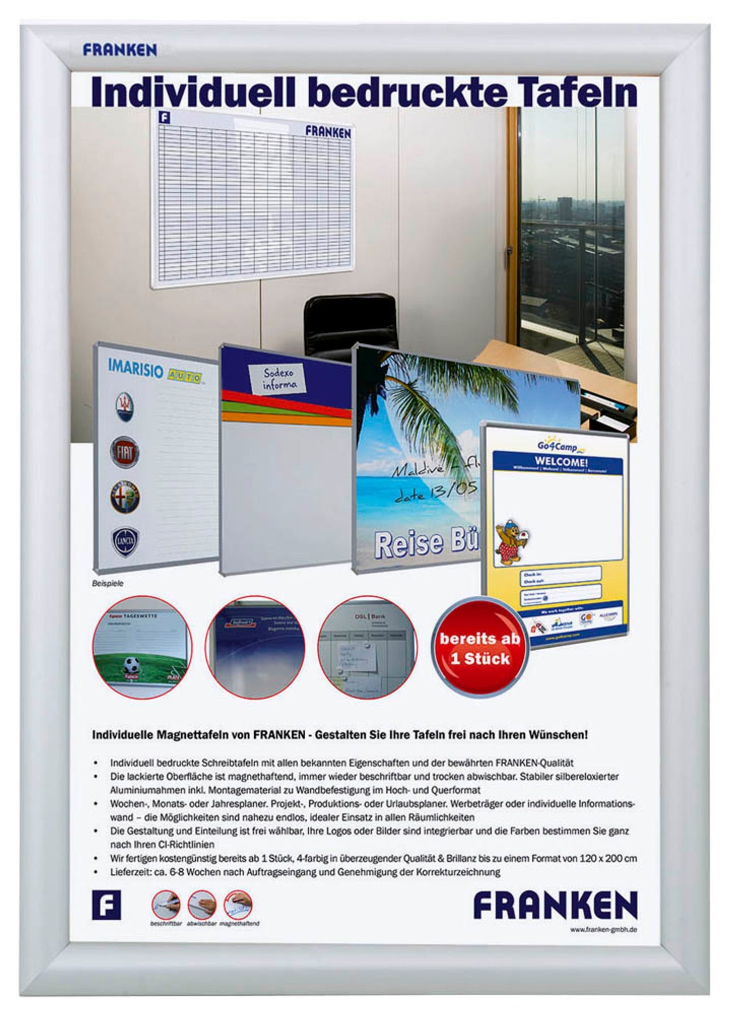 FRANKEN  Klapprahmen Security silber