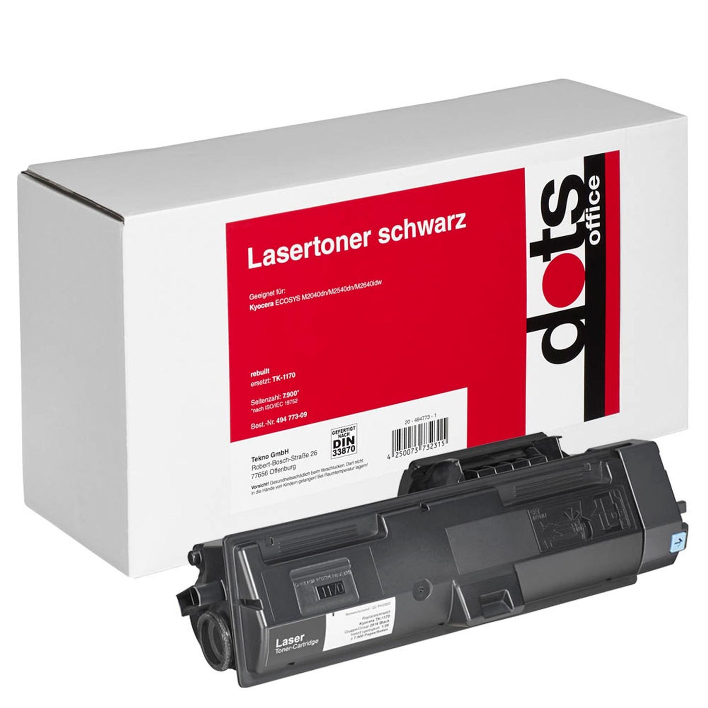 dots schwarz Toner kompatibel zu KYOCERA TK-1170 | 2916,0000-DOTS
