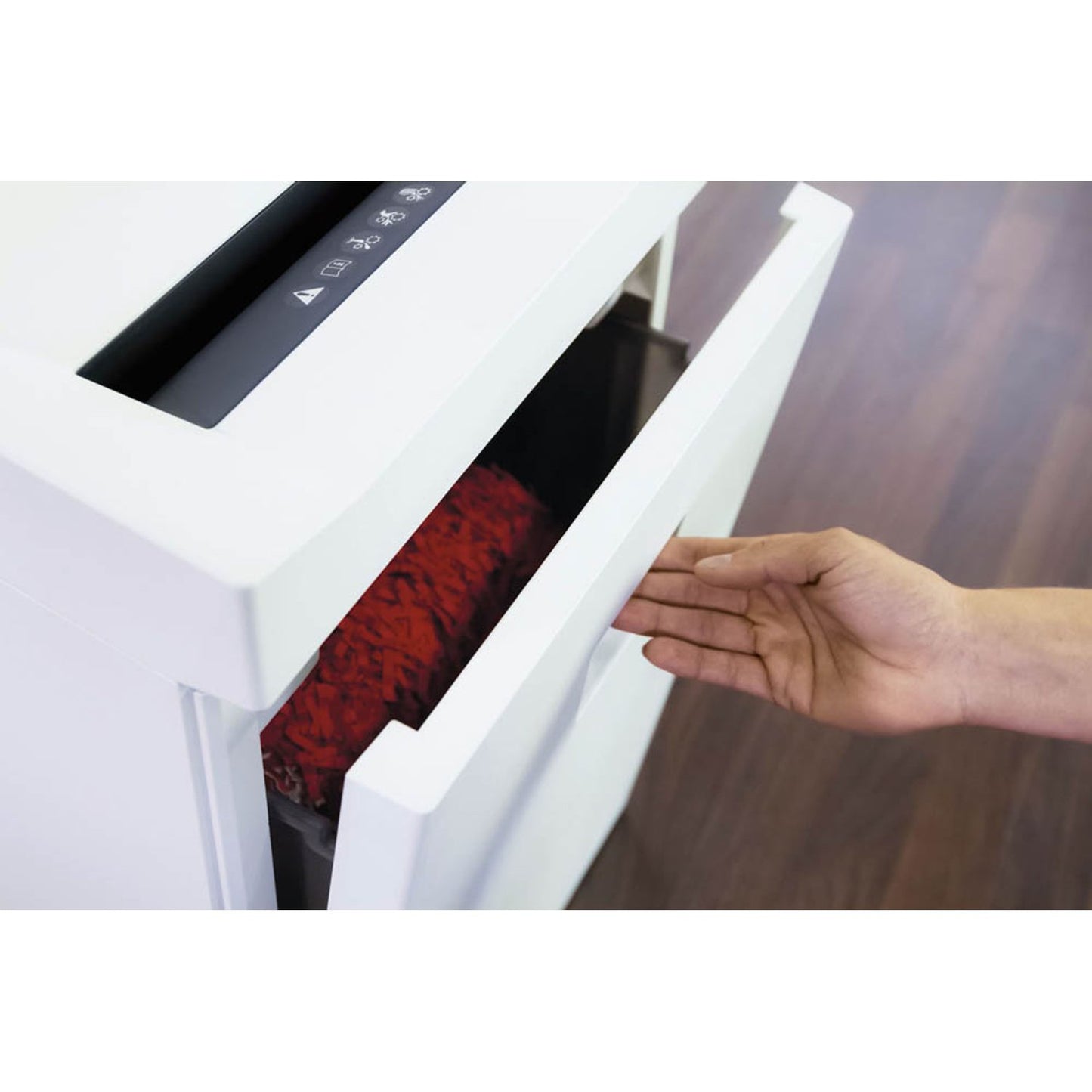 HSM Pure 420 Aktenvernichter mit Streifenschnitt P-2, 3,9 mm, bis , weiß | 2340111