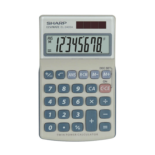 SHARP EL-240SA Taschenrechner lichtgrau | SH-EL240SAB