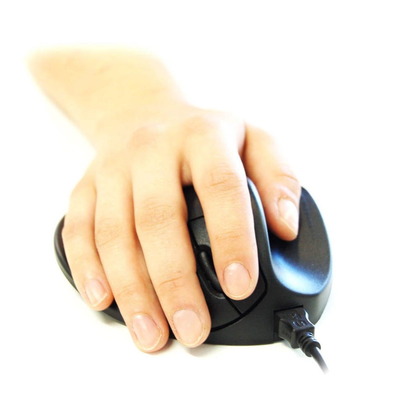 HANDSHOEMOUSE HIPPUS M Maus ergonomisch kabelgebunden schwarz | M2WB-LC