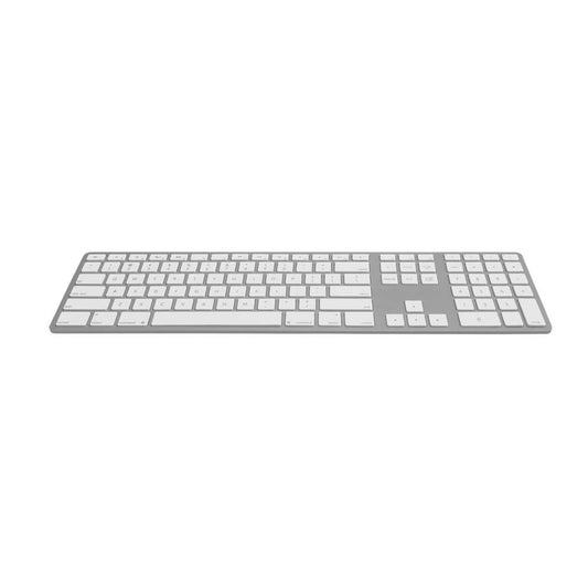 JENIMAGE Wireless Aluminium Keyboard Tastatur kabellos weiß, silber | FK418BTSQ-DE