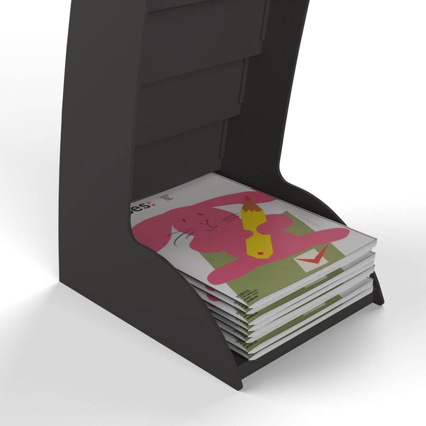 PAPERFLOW Prospektständer Courbo schwarz DIN A3, DIN A4 | 285.01