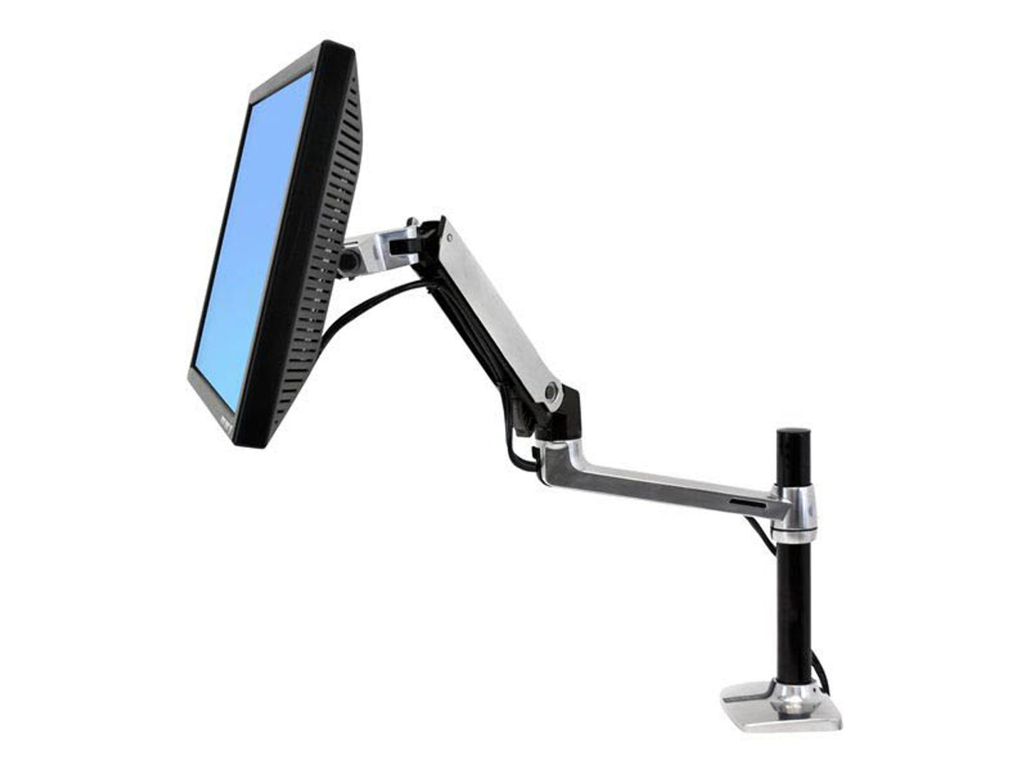 ergotron Monitor-Halterung LX mit hoher Säule für 1 Monitor, Tischklemme, Tischbohrung
