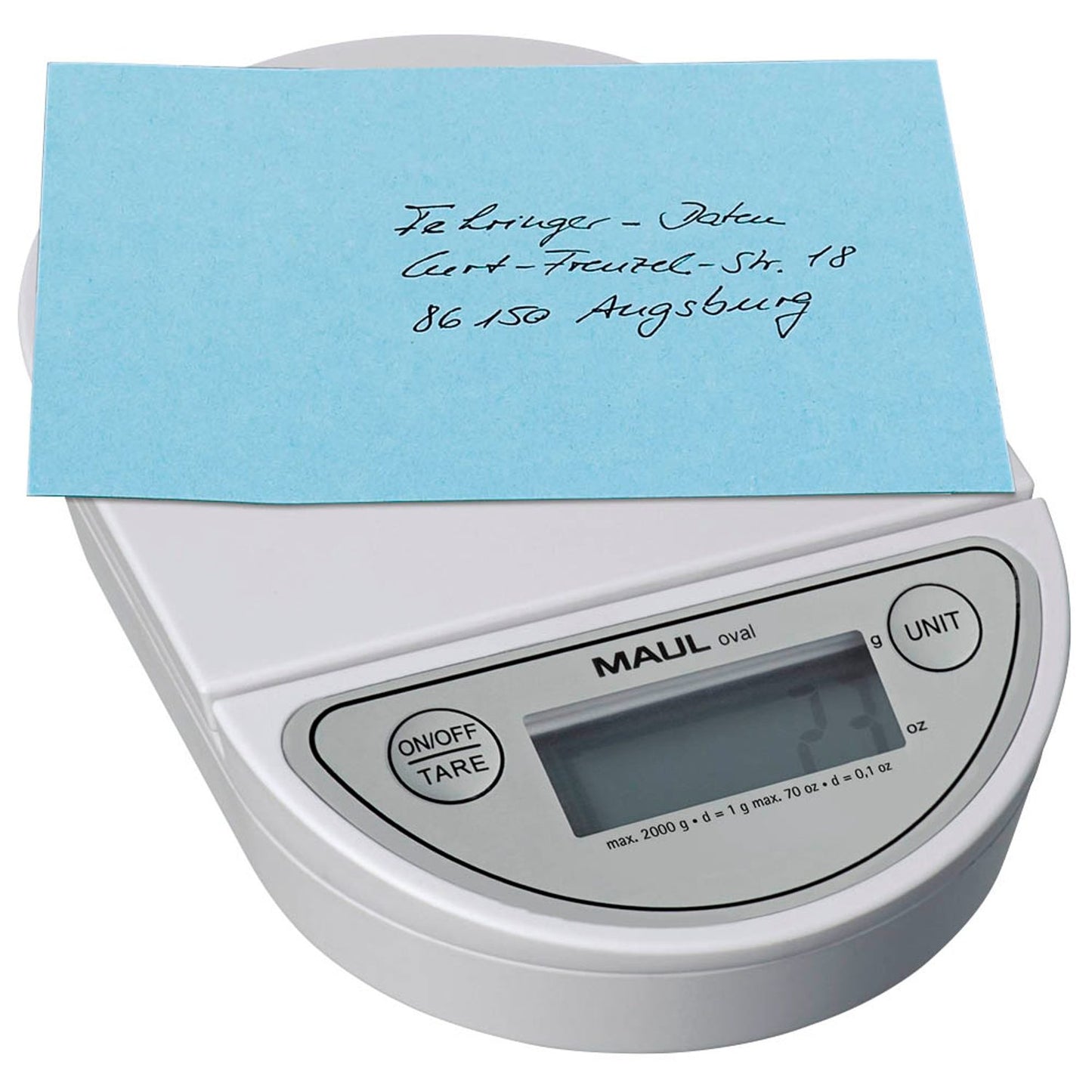 MAUL Briefwaage oval weiß für max. 2,0 kg | 1622002